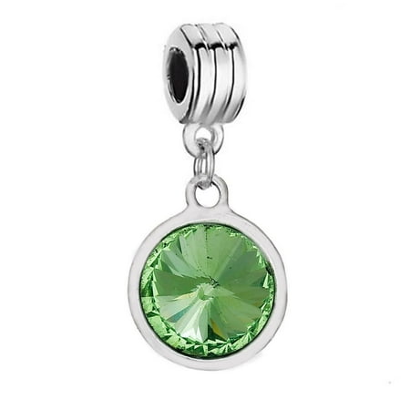 - Sexy Sparkles August Birthstone charms Dangling Spacer Beads for Bracelets or Necklace European Compatible