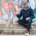 thumbnail image 5 of Máscara de cabeza de ratón para fiesta de tres perros, máscara de rata con cicatriz de Animal, máscara de látex para Cosplay de Halloween, 5 of 5