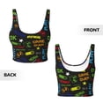 thumbnail image 5 of Picia Pixel Game Sports Bra for Women,Padded Strappy Sports Bras Medium Support Yoga Bra with Removable Cups,Running Yoga Bra-Large, 5 of 9