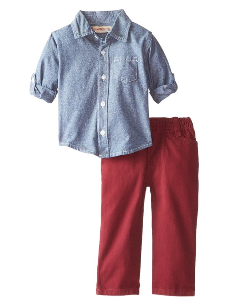 burgundy pants for toddlers