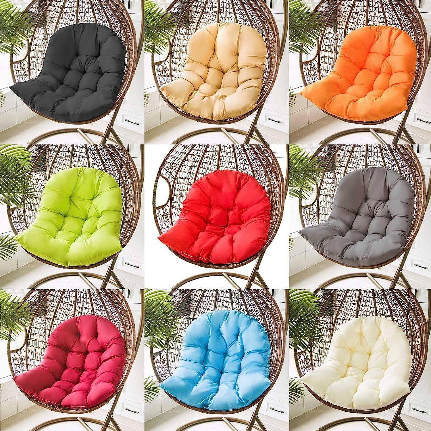 Hanging Basket Seat Cushion Hanging Egg Chair Cushions Hammock Chair  Cushions Thick Nest Back Pillow for Outdoor Patio Garden Swing Chair  Cushion Seat