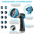 thumbnail image 6 of Non-Expanding Garden Hose 100 ft Kink Free Flexible Water Hose with 10-Pattern Spray Nozzle Lightweight Hose Pipe, 6 of 9