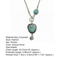 thumbnail image 7 of Walbest 2Pcs Womens Vintage Charm Heart Bib Collar Statement Pendant Turquoise Necklace, 7 of 7
