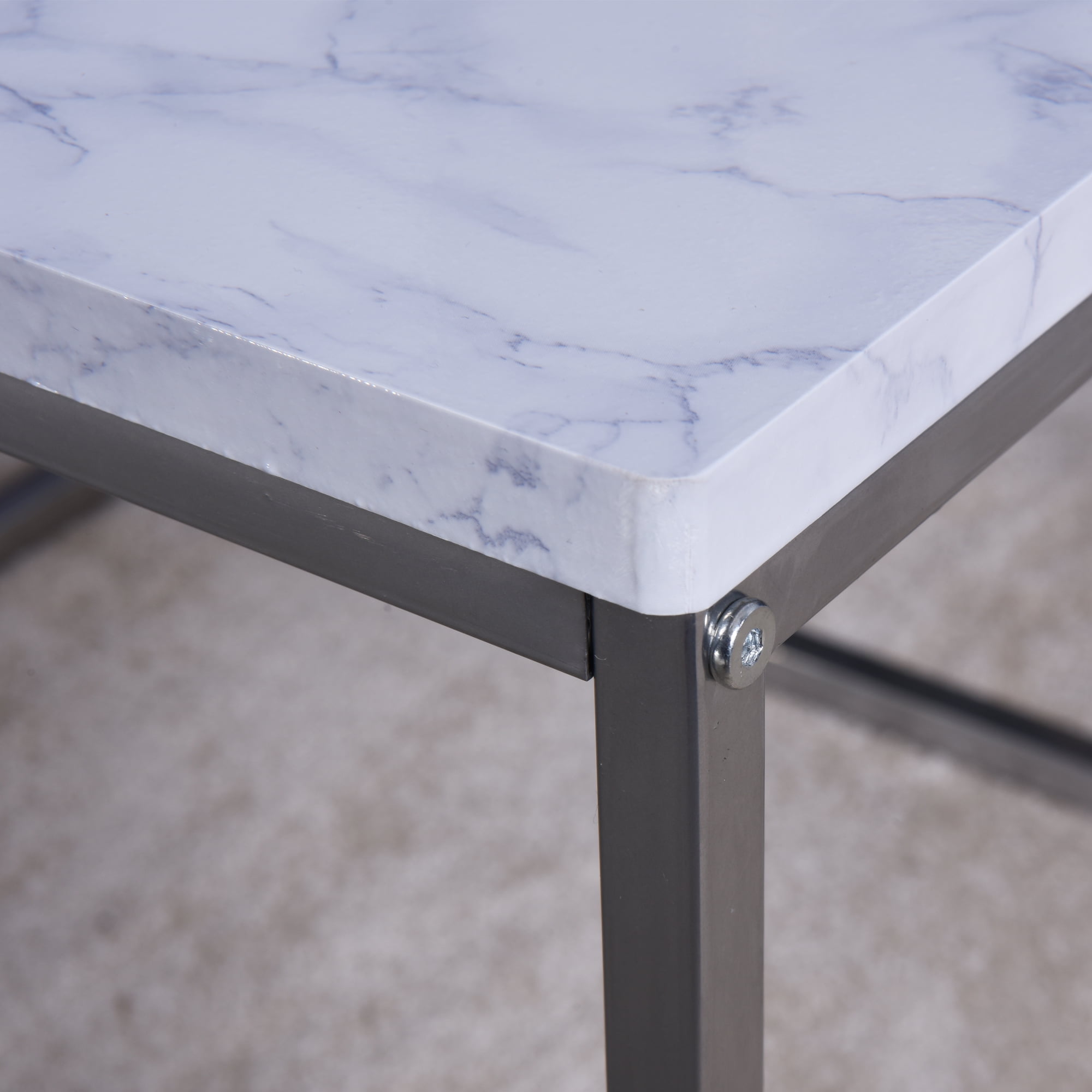 Private Jungle Living Room White Coffee Table with MDF Top, Nesting Table with Metal Legs 17.71 x 20.87 x 15.36 inch(White) Private Jungle Living Room White Coffee Table with MDF Top, Nesting Table with Metal Legs 17.71 x 20.87 x 15.36 inch(White)