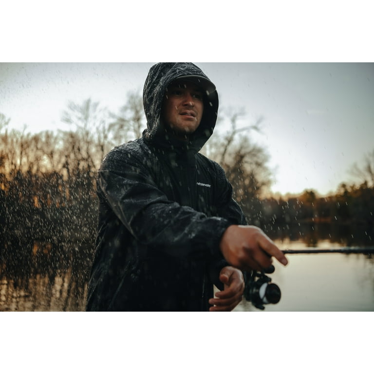 Whitewater Fishing Men’s Packable Rain Jacket, Rain Gear for Men (Black,  3X-Large)