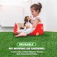 thumbnail image 3 of Sanmadrola Dog Pee Pads Puppy Pet Pad Artificial Dog Grass Pad Training Pads for Dogs Potty Pee Tray Fake Grass Mat Reusable for Indoor and Outdoor Washable 26x51 inch Extra Large, 3 of 8