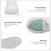 Yolanda Zula Woman Fashion Pure White Sneakers Casual Lace up Flat Shoes Low Top for Female