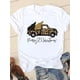 thumbnail image 1 of Camiseta con estampado navideño de estilo acuarela para mujer, ropa de Año Nuevo con cuello redondo, camiseta informal con estampado de los años 90, 1 of 5