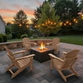 thumbnail image 6 of Ciokea Wood Adirondack Chairs Set of 2 Outdoor Folding Patio Chairs Fire Pit with Cup Holder Porch Garden Brown, 6 of 9