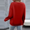 thumbnail image 4 of VBARHMQRT Chandails à Capuche Assortis pour Couples Chandails pour Femmes Décontractés à Manches Longues T-Shirts Graphiques Chandails Col Rond Chandails à Enfiler pour Femmes, 4 of 5