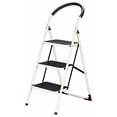 thumbnail image 1 of LivingSURE 3 Step Ladder Stool Combo with Handgrip - Anti-Slip Folding Step Stool - Extra Wide Pedal Step Sturdy Household Ladder, 1 of 4