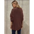 thumbnail image 5 of Thick Knit Crew Neck Long Sweater, 5 of 6