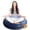 Navy, variant on Cheer Collection 32" Round Floor Pillow with Washable Cover - Gray