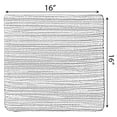 thumbnail image 6 of 16" Handwoven Wool & Cotton Throw Pillow Cover with Woven Knit Texture, 6 of 8