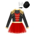 thumbnail image 5 of DPOIS Women's 4Pcs Circus Ringmaster Leotard Dress Outfit A Black 3XL, 5 of 7
