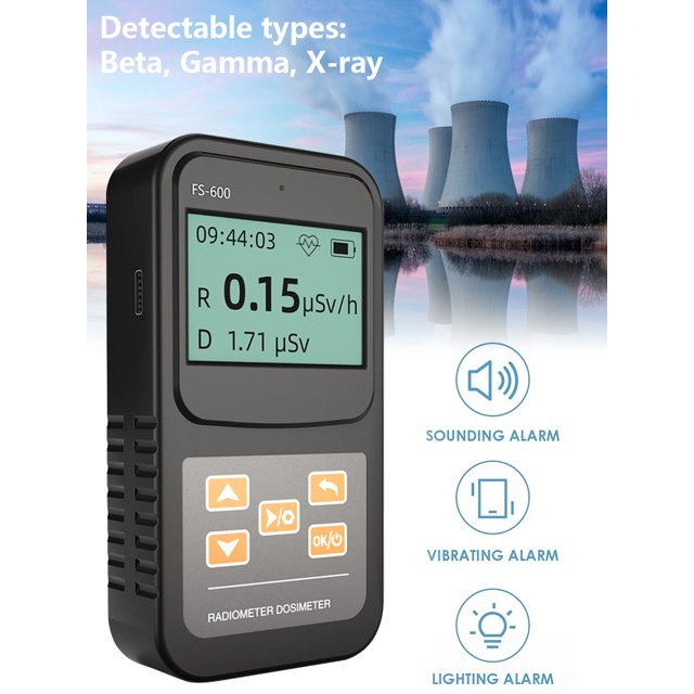Muyoka Detector de radiación nuclear Probador de radiación digital de alta sensibilidad Instrumento de medición de radiación portátil Muyoka Hogar