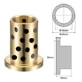 thumbnail image 2 of Uxcell 16mm x 20mm x 35mm Flanged Sleeve Bearings Wrapped Oilless Bushings Brass, 2 of 5