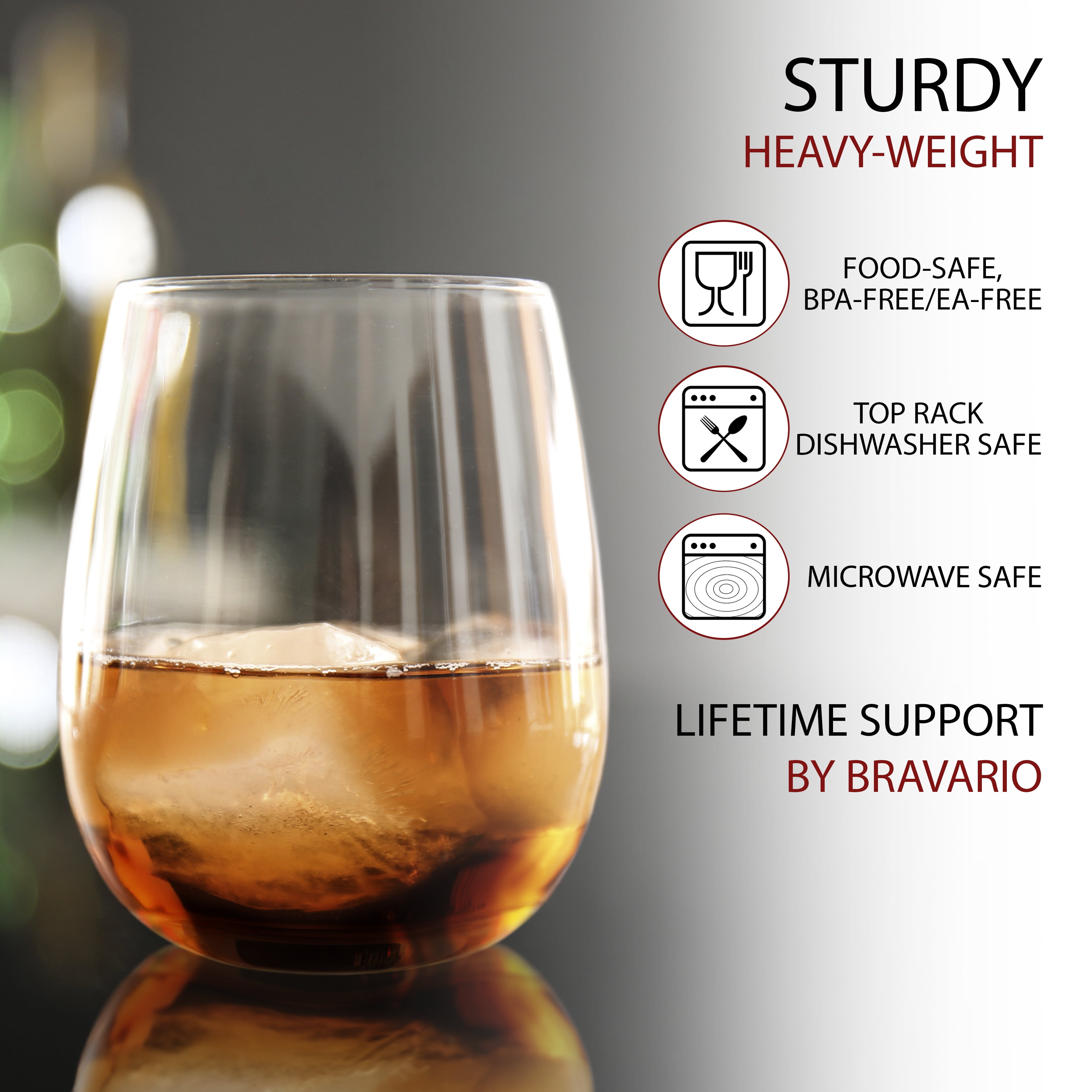 Bravo Stemless Wine Glasses - Set of 2 – NBC Store