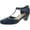 Navy, variant on Easy Spirit Womens Cara Suede Slip On T-Strap Heels