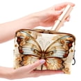 thumbnail image 4 of Butterfly Waterproof Cosmetic Storage Bag with Zipper, Lightweight, Large Capacity, Printed Design - Makeup Organizer, Washbag Toiletry Bag, Travel Organizer Zipper Pouch for Women and Girls, 4 of 6