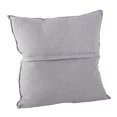 thumbnail image 4 of SARO 13049.PW20S 20 in. Square Fringed Design Linen Pillow with Down Filled  Pewter, 4 of 9