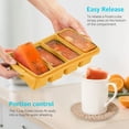 thumbnail image 2 of Silicone Freezer Tray With Lid 2pack-orange Food Molds For Soup Sauce Broth Leftovers Ice Cubes, 2 of 7