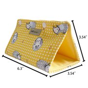 Small Reptile Gecko Hide Cave Portable Tunnel Hideaway for Leopard Gecko Hideout Dwarf Hamster Habitat Shelter Decor ( Yellow )