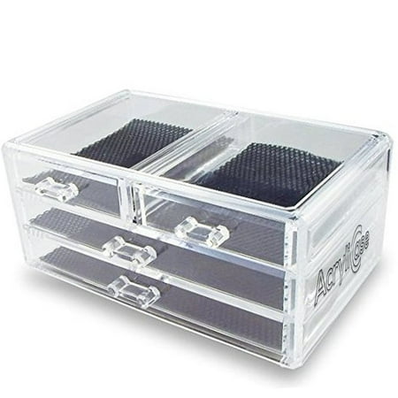 organizer cosmetic acrylic draw makeup display storage jewelry box