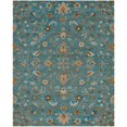 thumbnail image 1 of Safavieh Bella Collection BEL673C Handmade Blue and Taupe Premium Wool Square Area Rug (5' Square), 1 of 2