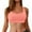 Pink, variant on Women Racerback Sports Swim Bra High Neck Bikini Tops Black Workout Bathing Suit Padded Tops