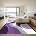 thumbnail image 3 of ODIKA 8'x10' Machine Washable Non-Slip Area Rug, Abstract Purple High Traffic Rug with Pad, Purple, 1058204, 3 of 8