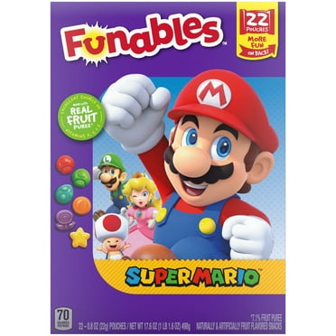 Funables Fruit Flavored Snacks, Super Mario, 0.8 oz, 22 Count