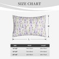 thumbnail image 3 of Plush Throw Pillow Covers, Eiffel Tower violet Pillow Cases with Invisible Zipper, Breathable Microfiber Pillow Cases Standard Size for Sleeping Bedroom Sofa Living Room 14x20, 3 of 5