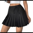 thumbnail image 2 of Faldas Plisadas para Mujer, Falda de Tenis de Cintura Alta, Falda Pantalón Deportiva con Bolsillos. Cinturón Fino Negro L, 2 of 9