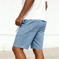 thumbnail image 6 of hoksml Men's Drawstring Textured Sweat Shorts, Diagonal Seam Relaxed Fit Casual Walking Shorts for Sport Daily Wear, 6 of 6