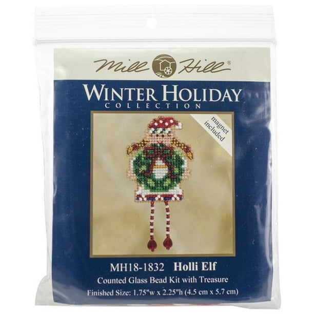 Mill Hill Counted Cross Stitch Ornament Kit 1.75"X2.25"Holli Elf