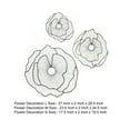 thumbnail image 5 of 30, 24, 18 Inch Set of 3 Decorative Metal Flowers, Wall Decor Black, Gold- Saltoro Sherpi, 5 of 5