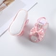 thumbnail image 3 of Baby Kid Girl Floral Print Big Bow Cutout Soft Sole Summer Shoes, 3 of 5