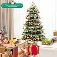 thumbnail image 2 of GRM 6FT Pre-lit Artificial Xmas Tree Hinged Xmas Tree with 350 LED Lights 1801 Branch Tips Quick Power Connector, 2 of 9