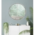 thumbnail image 7 of Kate and Laurel Travis Round Wood Wall Mirror, 31.5" Diameter, Silver, Chic Glam Wall Décor Accent, 7 of 7