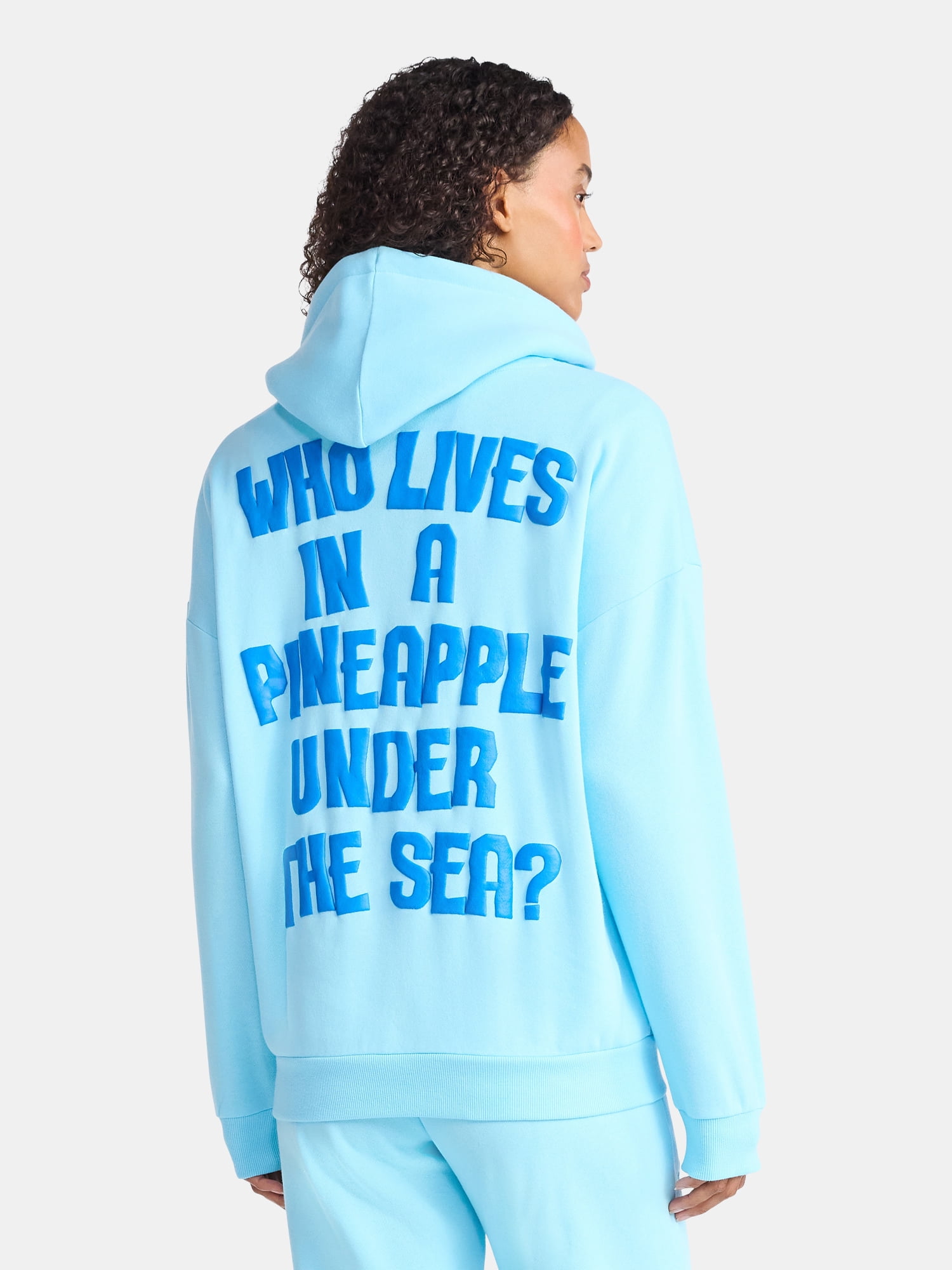 SpongeBob SquarePants Women's Front Back Graphic Hoodie Sweatshirt, Sizes XXS–XXL