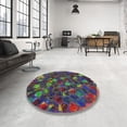 thumbnail image 3 of Ahgly Company Indoor Rectangle Patterned Dark Purple Novelty Area Rugs, 6' x 9', 3 of 6