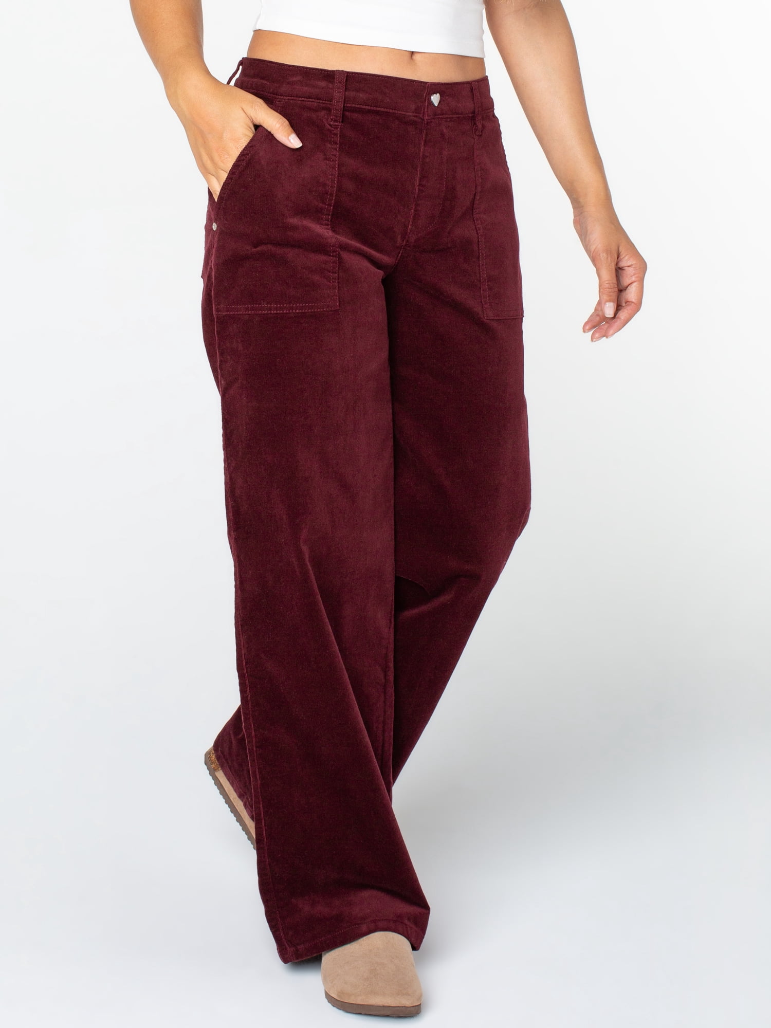 Celebrity Pink Women's and Women's Plus Corduroy Wide Leg Pants, Sizes XS-4X