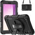 thumbnail image 1 of KOMI for Lenovo Tab M8 Case 4th Gen 2023 (TB-300FU) Case, with Screen Protector, Hand Strap, Shoulder Strap, Rotating Stand for Lenovo M8 8.0 Inch 2023 Release Black, 1 of 5