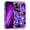 Purple Butterfly, variant on Meshine Phone Case for iPhone 15 Pro Max,Glow in The Dark Three Layer Heavy Duty Shockproof Full Body Protection Hard Plastic Bumper+Soft Silicone Protective Case,Purple Butterfly