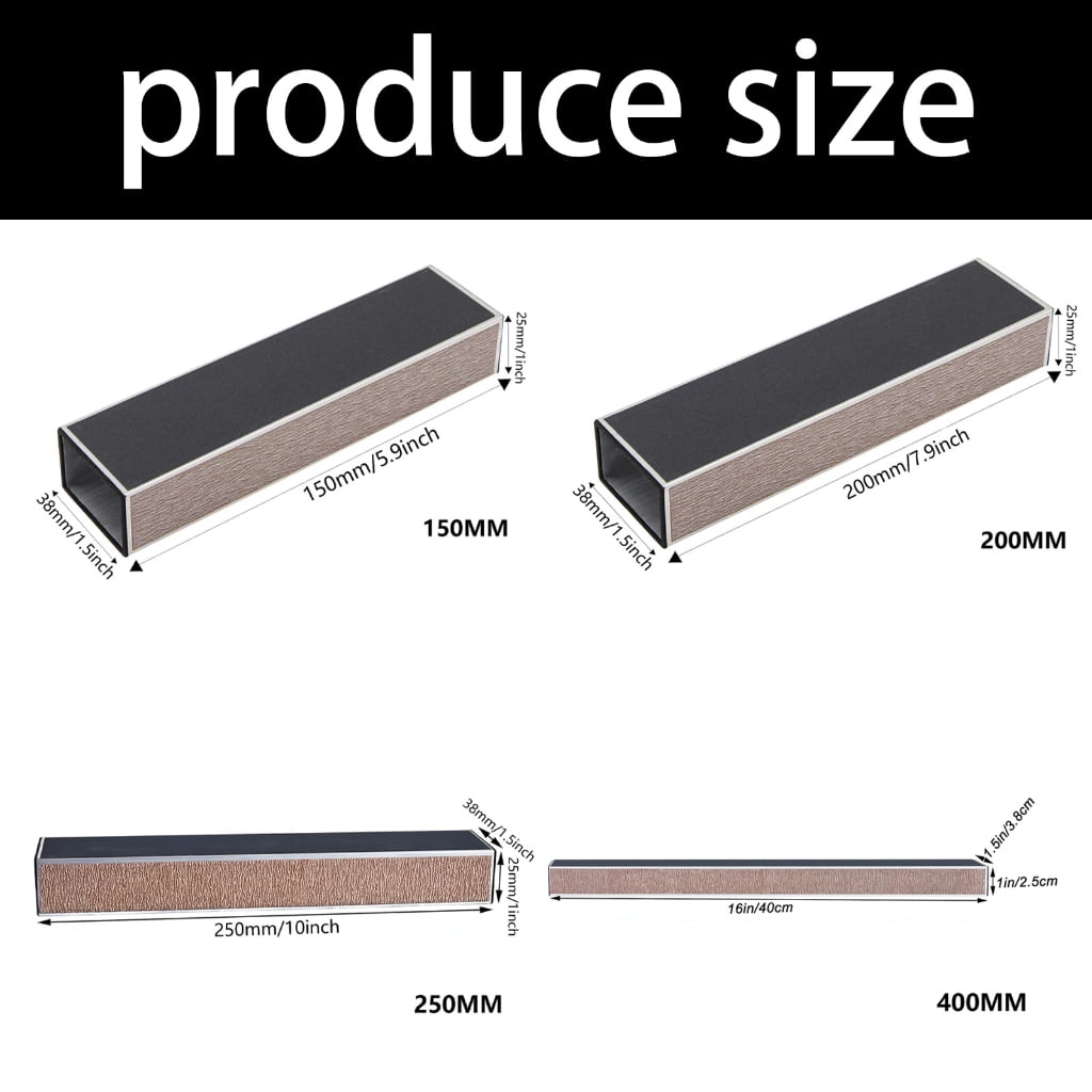 Oasiva Multifuntional Guitar Fret Leveler Beam with Sandpaper Rust Proof Metal Construction Neck Leveling Beam for Guitar