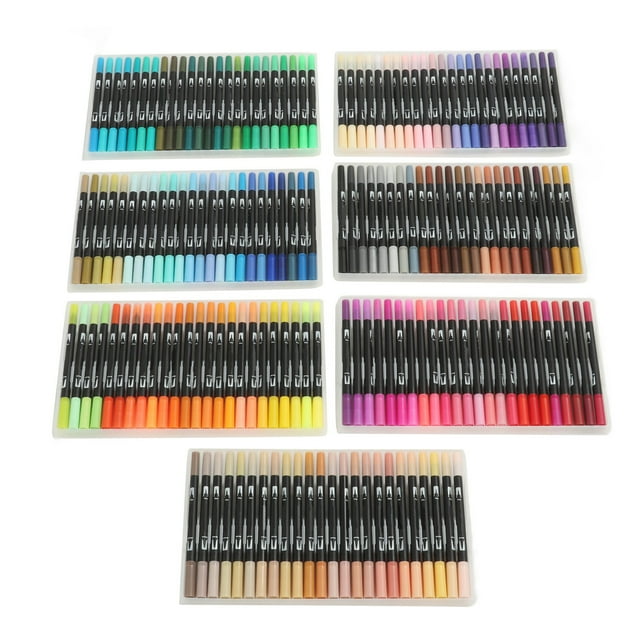 Watercolor Pens, 168 Colors Marker Pens Environmental Protection Vibrant Colors Wide Application for Writing for Coloring