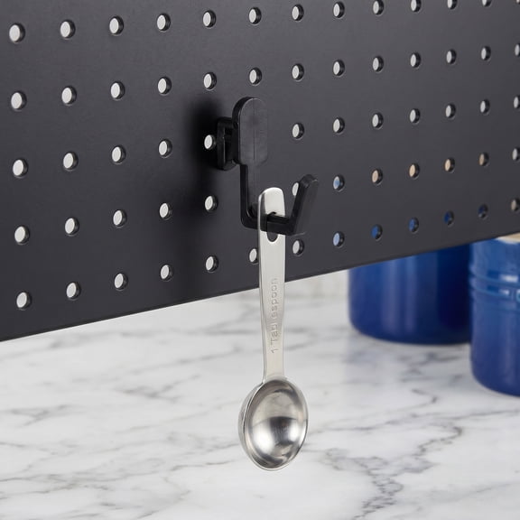 LOLIPPYY Plastic Black Pegboard Hooks Heavy Duty for Hardware Organization 10Pcs