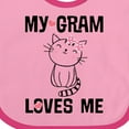 thumbnail image 4 of Inktastic My Gram Loves Me Girls Cat Girls Baby Bib, 4 of 4