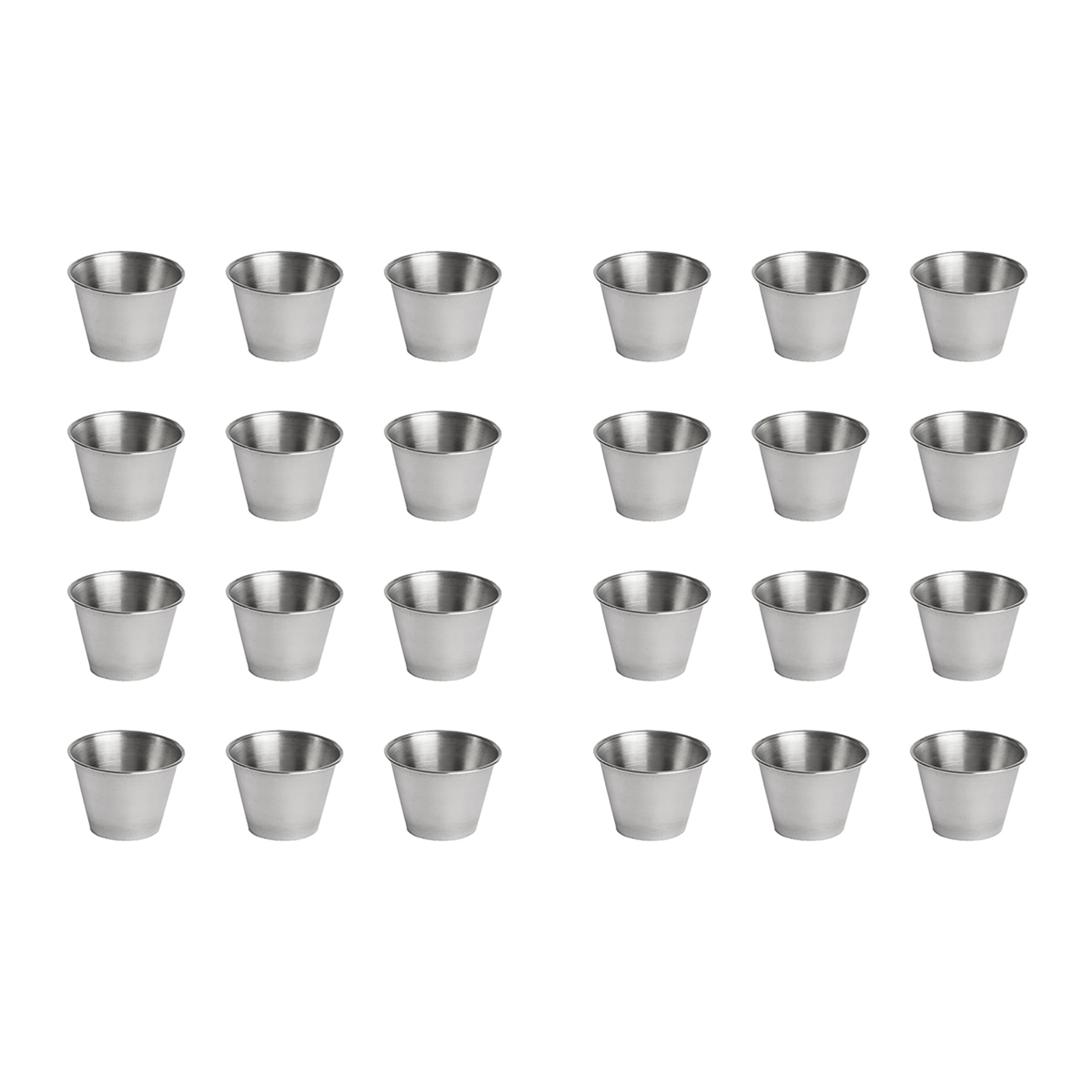24 Pack Stainless Steel Condiment Sauce Grade Dipping